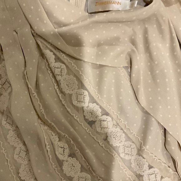 ZIMMERMANN UNBRIDLED CHEVRON PANEL TOP. COLOR: BEIGE, SIZE 1AU (6US). - Picture 7 of 16